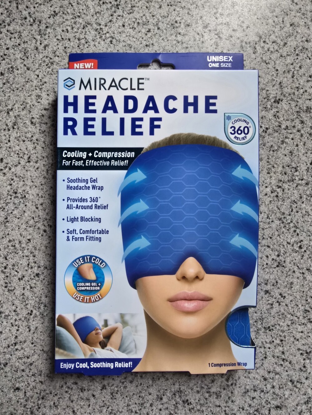 Miracle Headache Relief Cooling and Compression Head Wrap